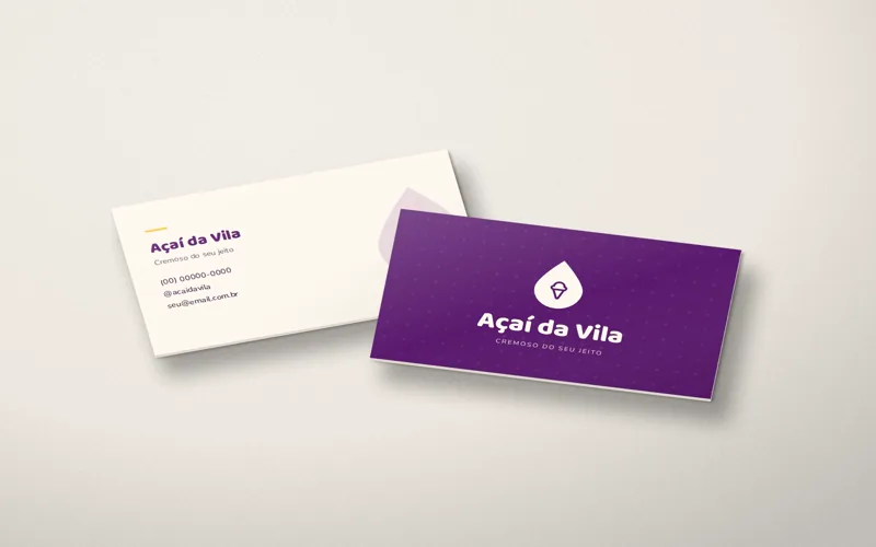 Cartões de visita em 3D com a marca de exemplo